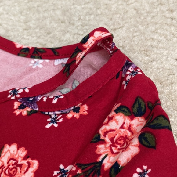 Short sleeve flowery dress - Picture 3 of 6